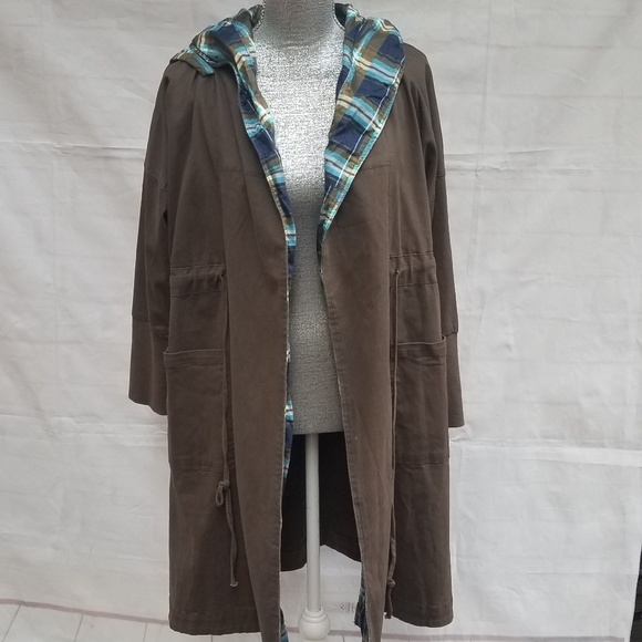 REBORN DUSTER COAT Olive Green - Picture 2 of 8